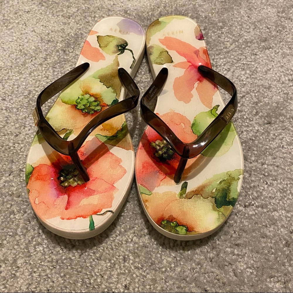Floral Flip Flop Sandals